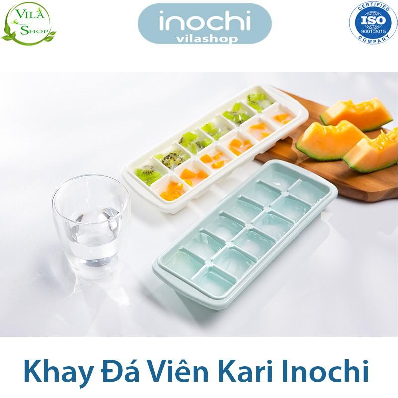 Khay Làm Đá, Khay Làm Thạch Kari 12 Viên, Khay Tích Trữ Đồ Ăn Dặm Cho Bé Nhựa Dẻo Cao Cấp Inochi Kháng Khuẩn - Khử Mùi