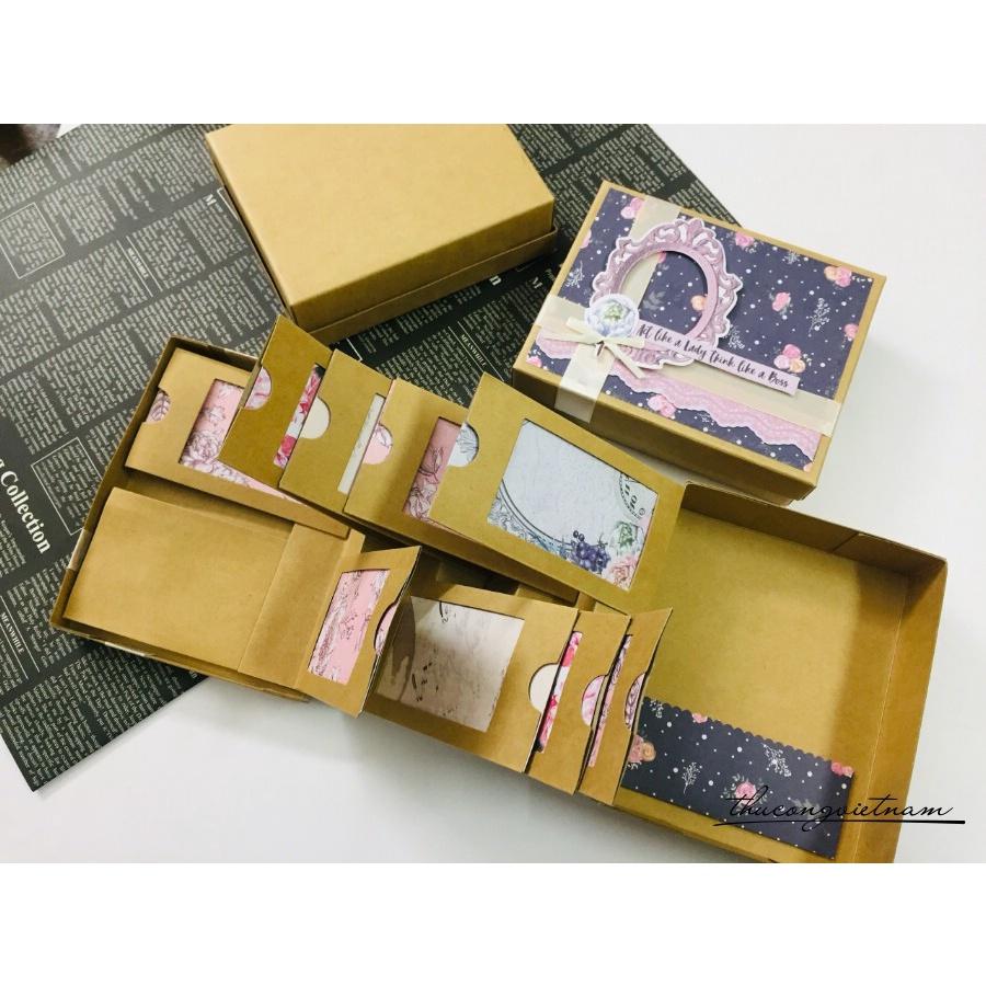 Fly box Album - Hộp đựng hình Vintage 16*13*4.5cm