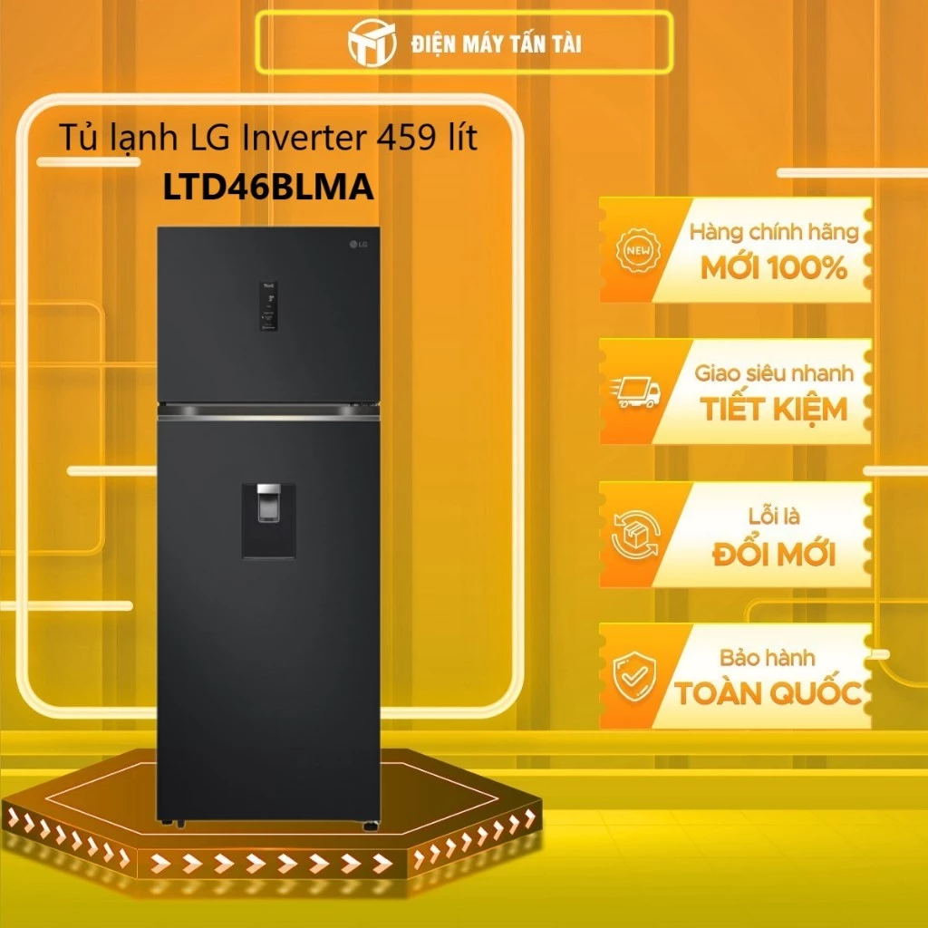 Tủ lạnh LG Inverter 459 lít LTD46BLMA - hàng chính hãng - giao nội thành HCM