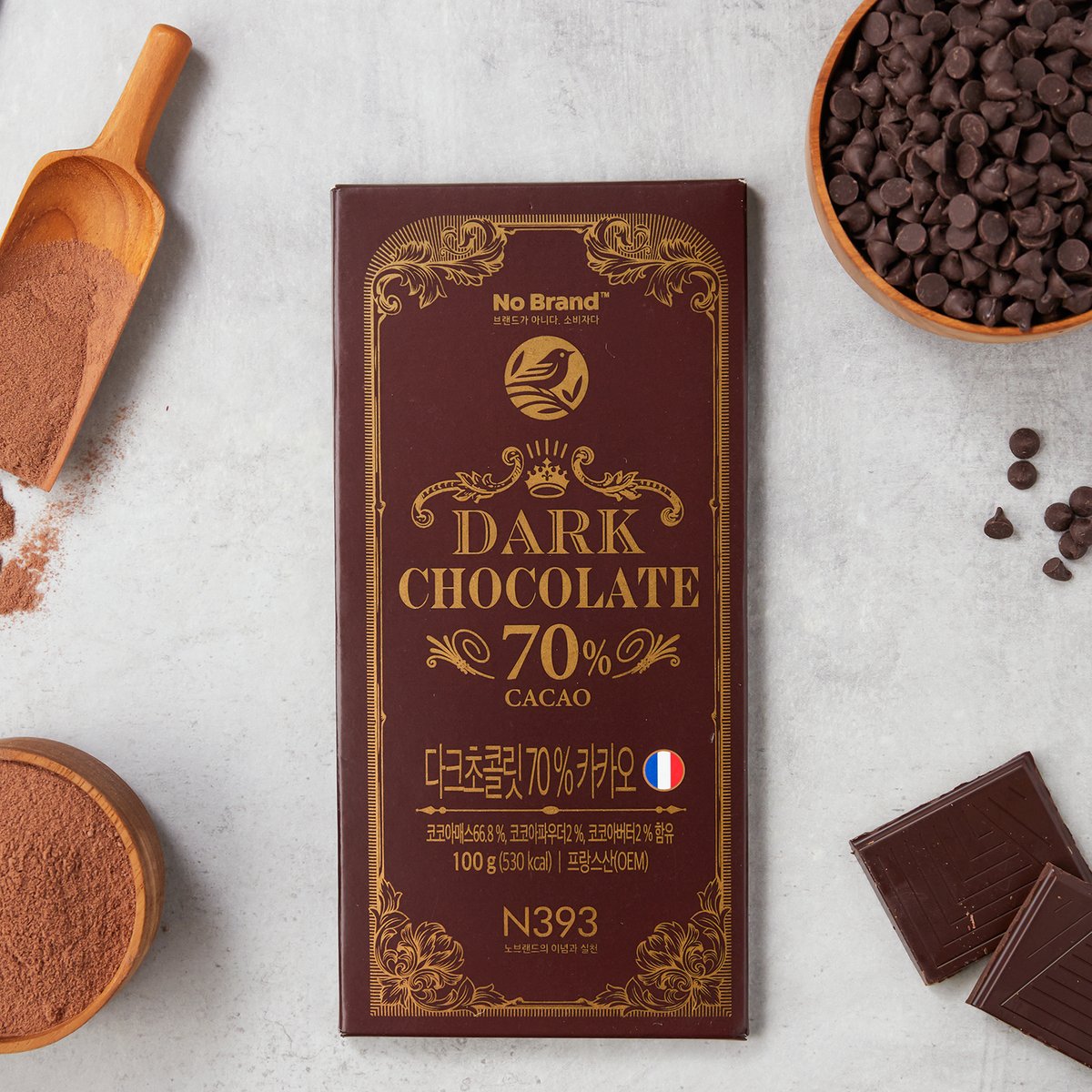 Thanh Socola Đen 72% Cacao No Brand 100g