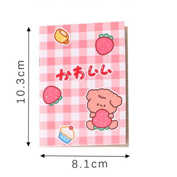 Sổ tay mini có nhiều mẫu bìa xinh rẻ 32 trang được chọn hình cute