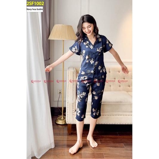 Đồ Bộ Pijama Nữ  Chất Lụa Satin Nhật Cao Cấp Họa Tiết Độc Đáo 2SF10