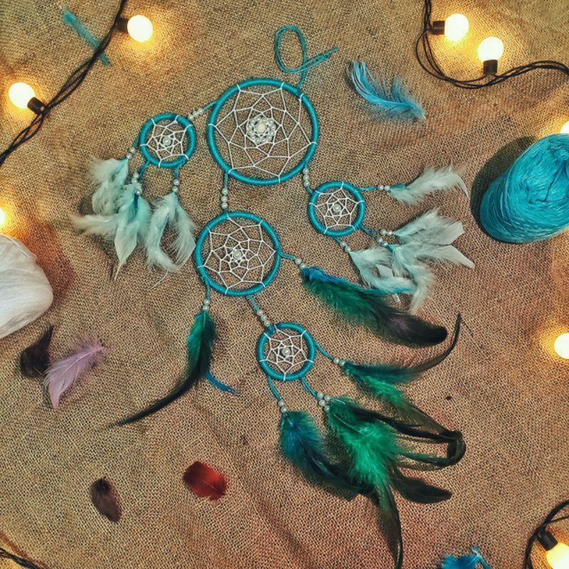 Dreamcatcher 5 vòng siêu xinh trang trí nhà cửa