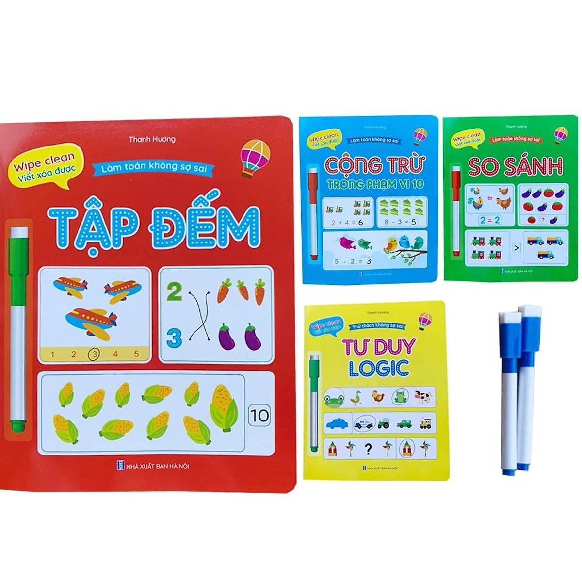 COMBO 4 CUỐN TẬP LÀM TOÁN XÓA ĐƯỢC