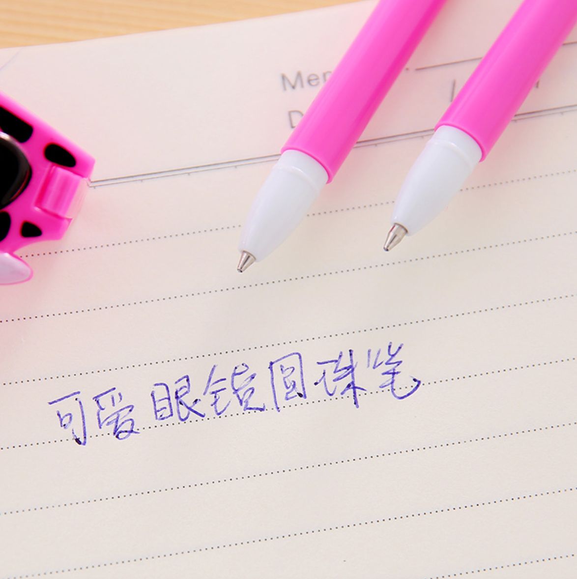 Bút Bi Kết Hợp Kính Mắt Siêu Dễ Thương - Bút Bi Mực Xanh