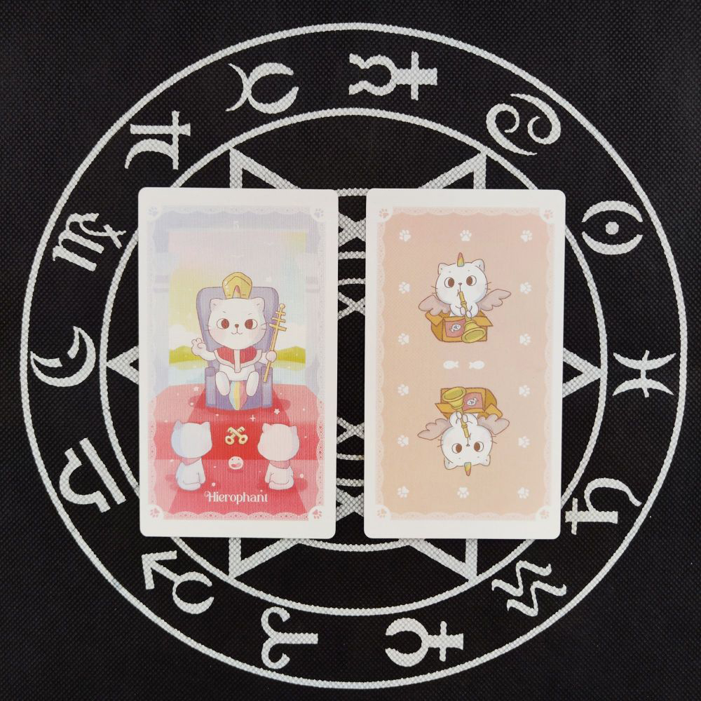 Bộ Bài KittyCorn Tarot 78 Lá Bài 7x12 Cm Tặng Đá Thanh Tẩy