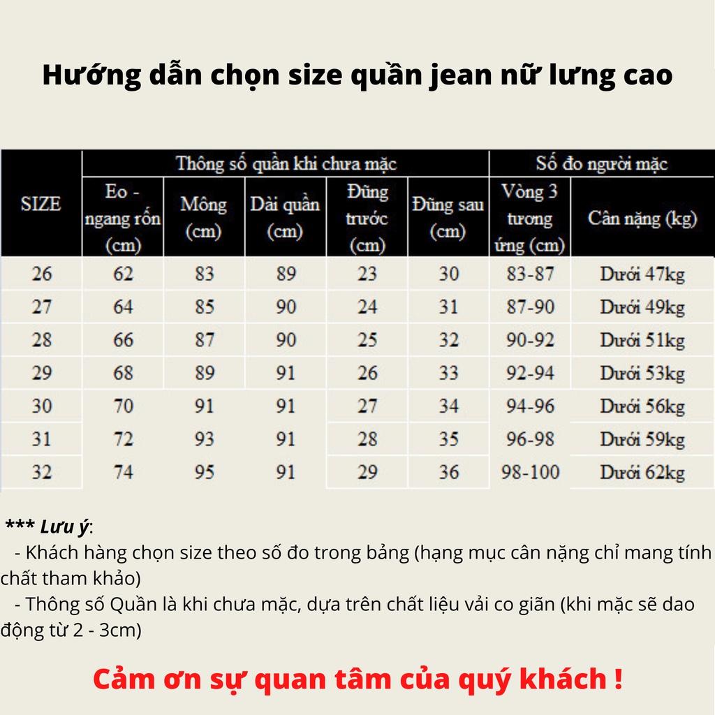 Quần bò nữ ôm cạp cao Araxie Quần Jean Skinny nữ Lưng Cao màu xanh co giãn tốt hack dáng M9451