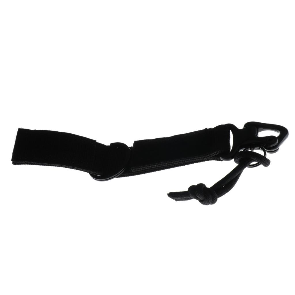 2 Pieces Nylon Multiuse Molle Belt Buckle Belt Carabiner Keychain Hook Black