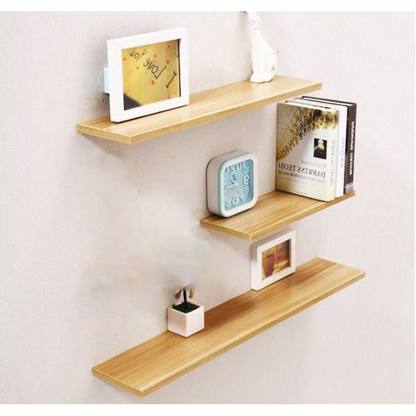 Kệ treo tường kích thước 40x13 kệ gỗ thông tự nhiên nhập khẩu