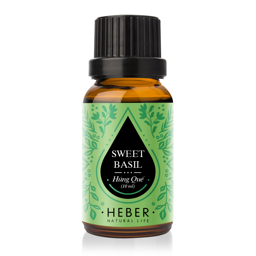 Tinh Dầu Húng Quế Sweet Basil Essential Oil Heber | 100% Thiên Nhiên Nguyên Chất Cao Cấp