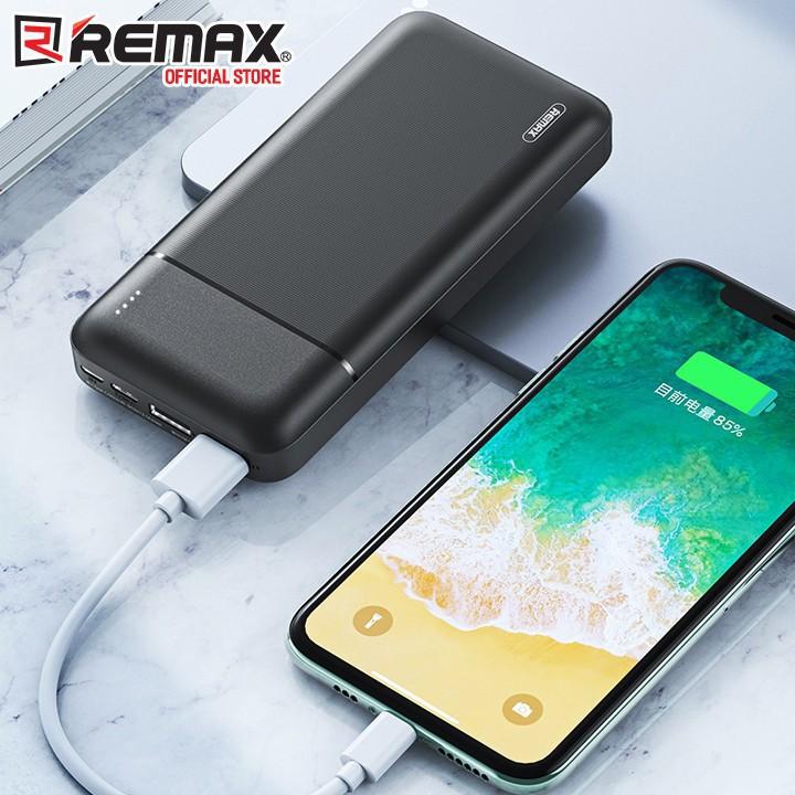 Pin Sạc Dự Phòng 20000mAh Remax RPP-166 Lango Series Fast Charing 2.1A Tích Hợp 2 Cổng USB(HÀNG CHÍNH HÃNG)