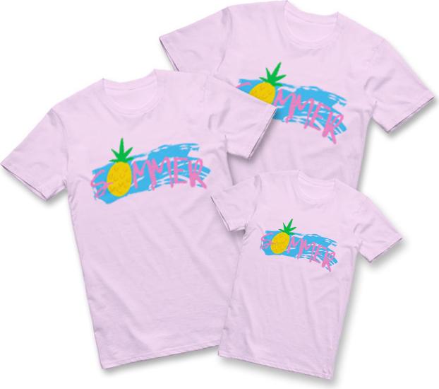 Áo Thun Gia Đình ATLAN Mã TKA53 Màu Hồng Phấn