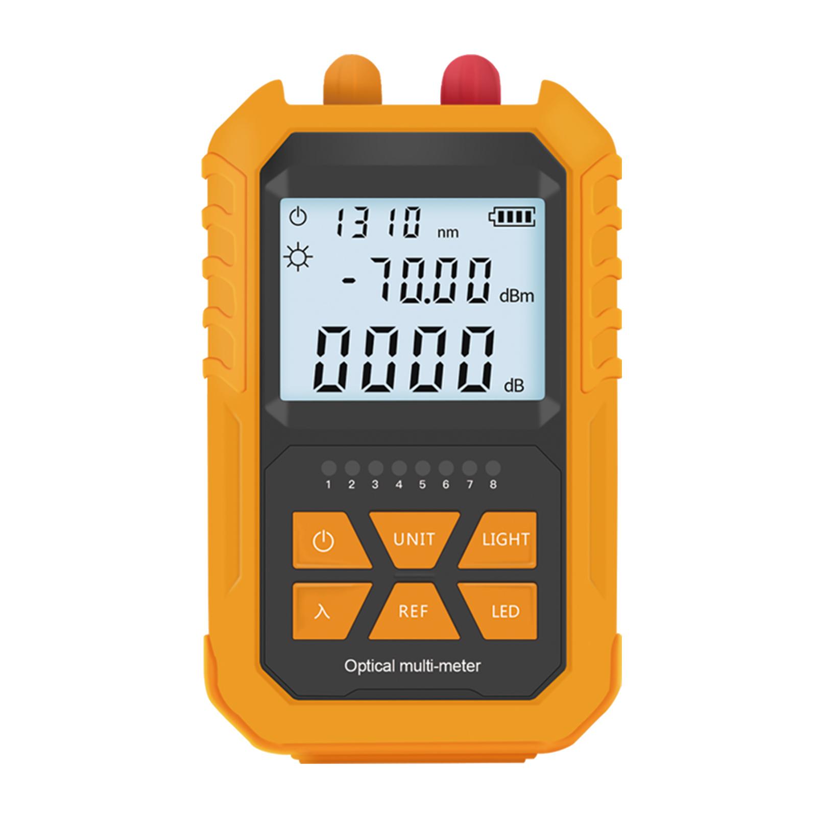 Handheld Optical Power Meter with 5km Red Light -70~+3dBm Mini Optical Power Tester Network Cable Tester Portable