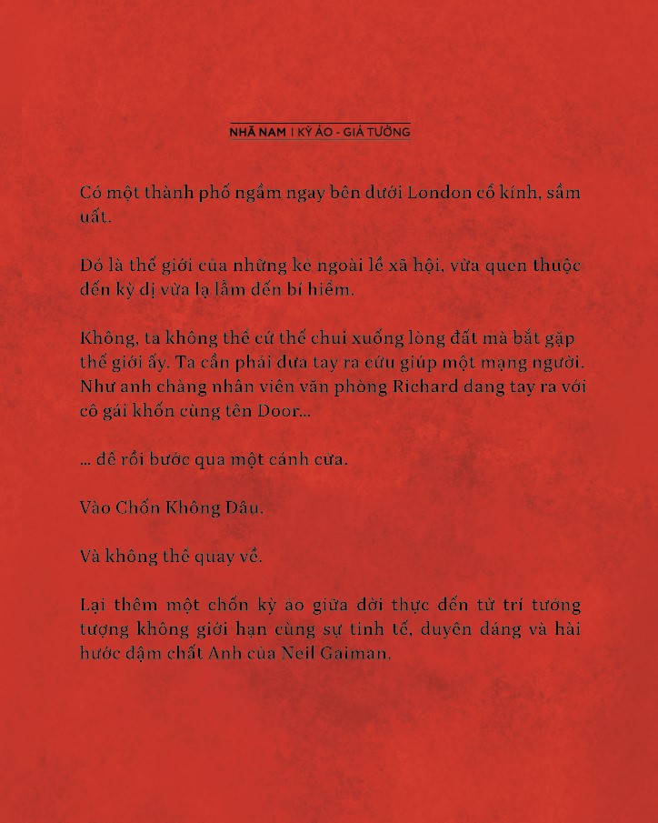 Sách - Chốn không đâu (Neil Gaiman) (Nhã Nam Official)