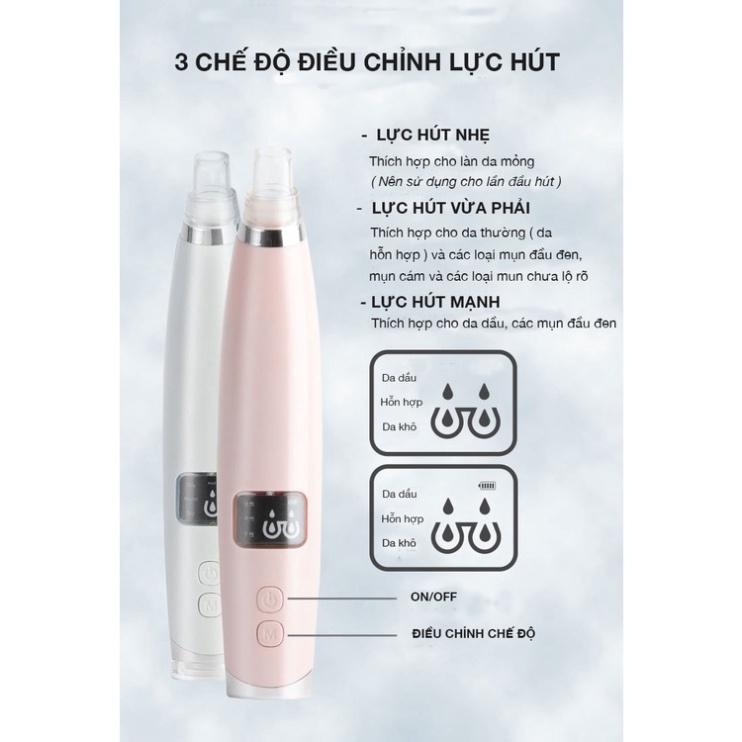 Máy Hút Mụn Cầm Tay Mini. Hút Được Tất Cả Các Loại Mụn Đầu Đen XN-8028, Mụn Cám, Mụn Bọc. BH 3 Tháng