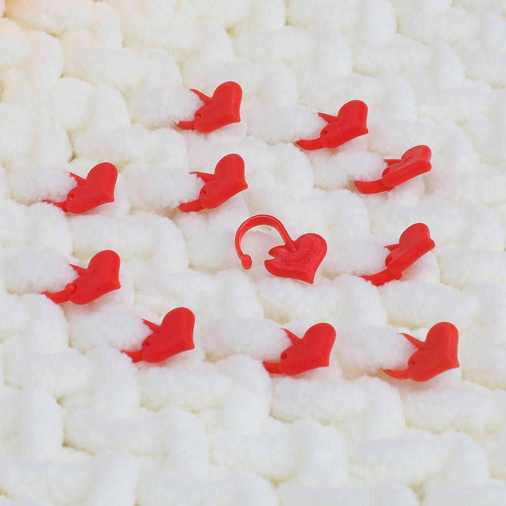 50pcs Heart Knitting Crochet Stitch Markers Holder