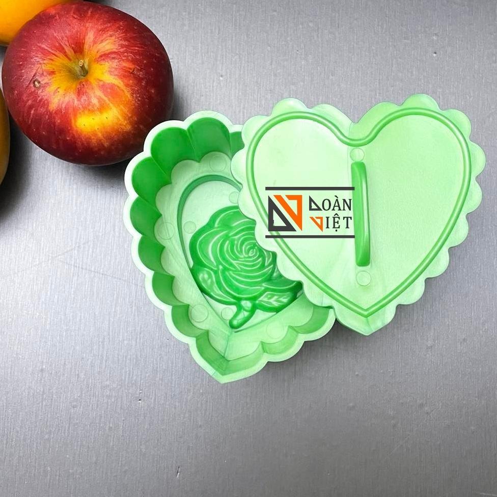 Khuôn Nhấn Xôi Hình Hoa Hồng 3D SIÊU SẮC NÉT - Dụng cụ làm Bánh Khuôn TIM LỚN dùng nhấn ấn tạo hình HOA HỒNG sắc nét