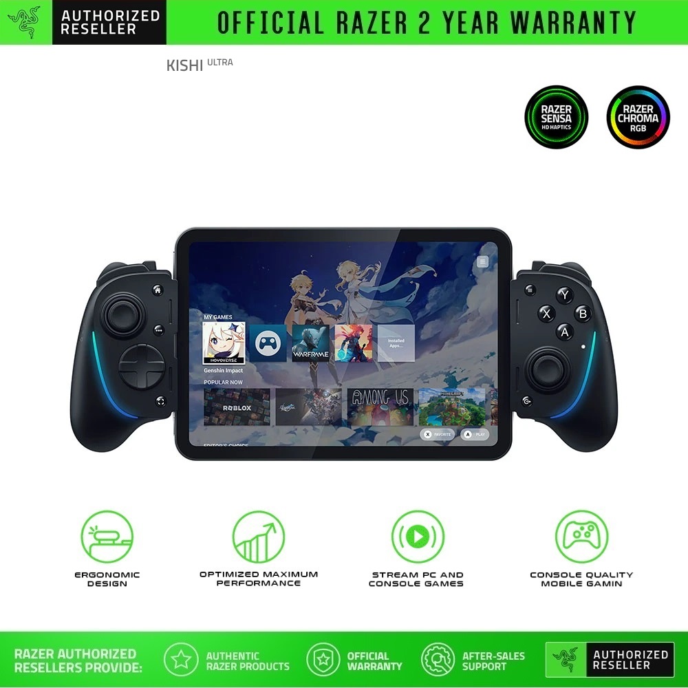 Tay cầm điện thoại Razer Kishi Ultra - USB C Gaming Controller for Android, iPhone, and iPad Mini_Mới, hàng chính hãng