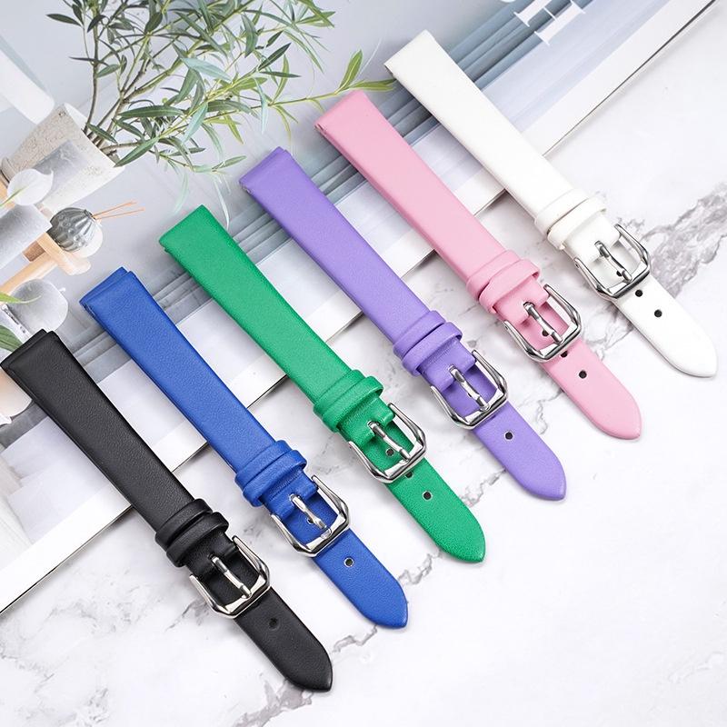 Dây đồng hồ P41 da trơn không đường may không thấm nước size 14 mm Phụ kiện đồng hồ