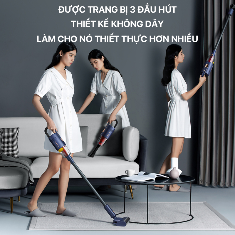 Máy hút bụi cầm tay không dây Deerma VC811- Hàng Nhập Khẩu