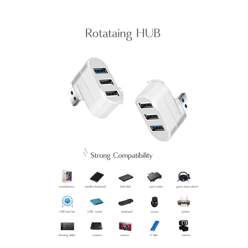 Bộ Chia 3 Cổng USB 2.0 Tốc Độ Cao Cho Laptop Notebook