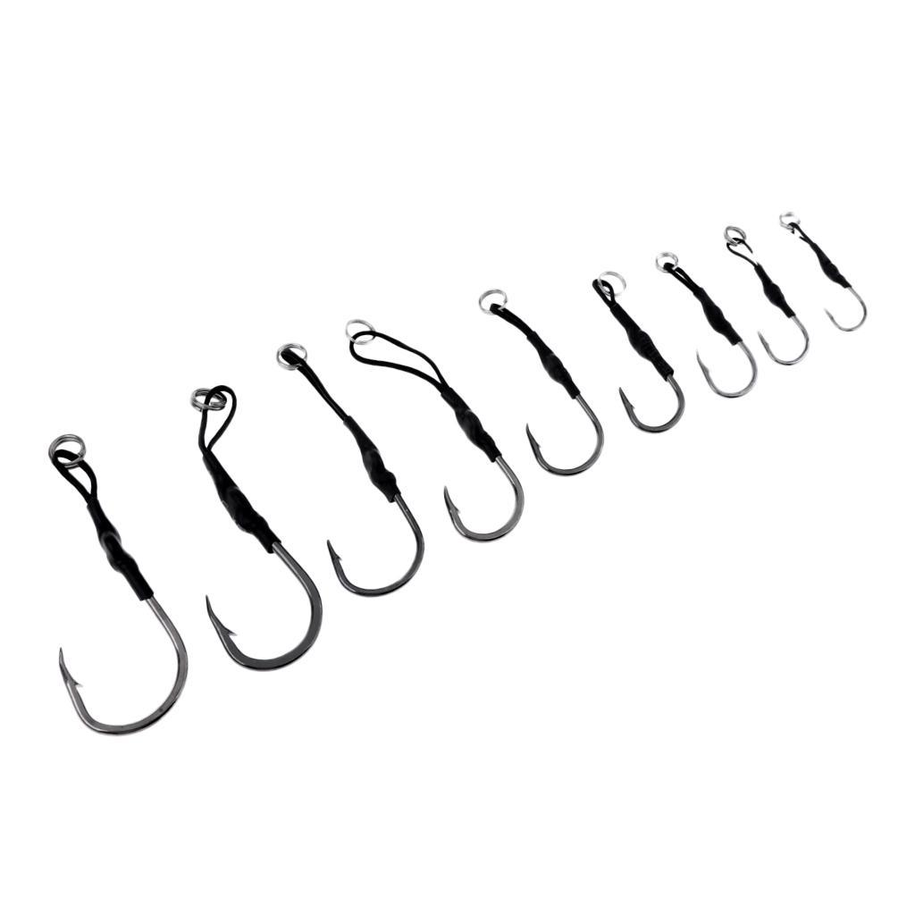 5pcs Assist Hook Jig Fishing Hook Lead Fish Hooks Multi-size