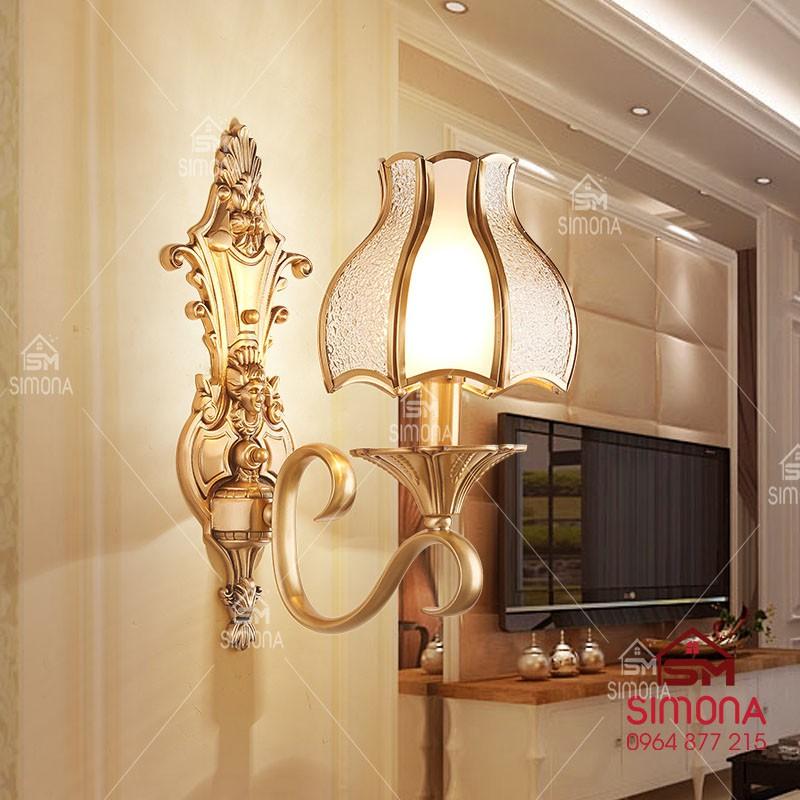 Đèn gắn tường bằng Đồng cao cấp DGT 1009 Kèm Bóng đèn