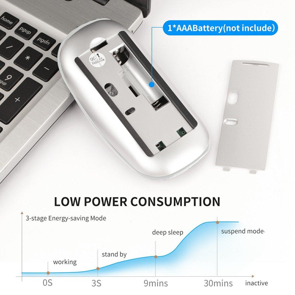 Bluetooth-Tương Thích Magic Mouse Im Lặng Sạc Laser Máy Tính Slim Thiết PC Chuột Cho Apple Macbook Microsoft