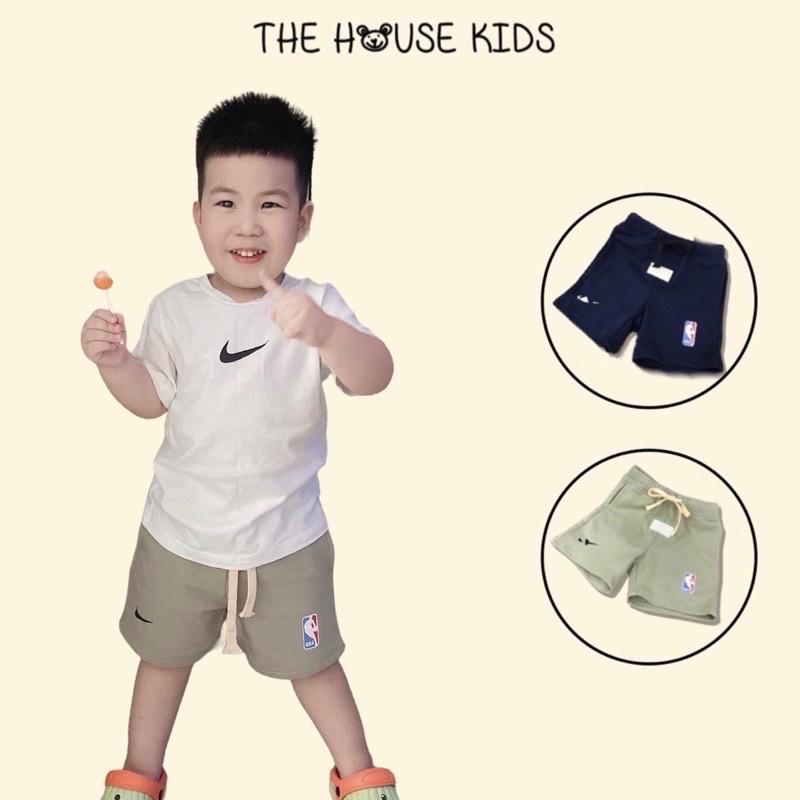 Quần Short Bé Trai Quần Thun Trẻ Em Cao Cấp THE HOUSE KIDS Tag Hình Màu