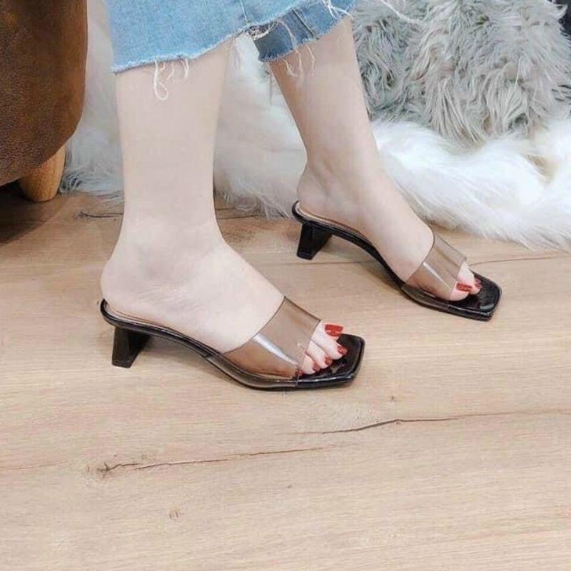 GUỐC QUAI MICA ĐỤC CÙNG MÀU GÓT TRỤ DẸP - 4P