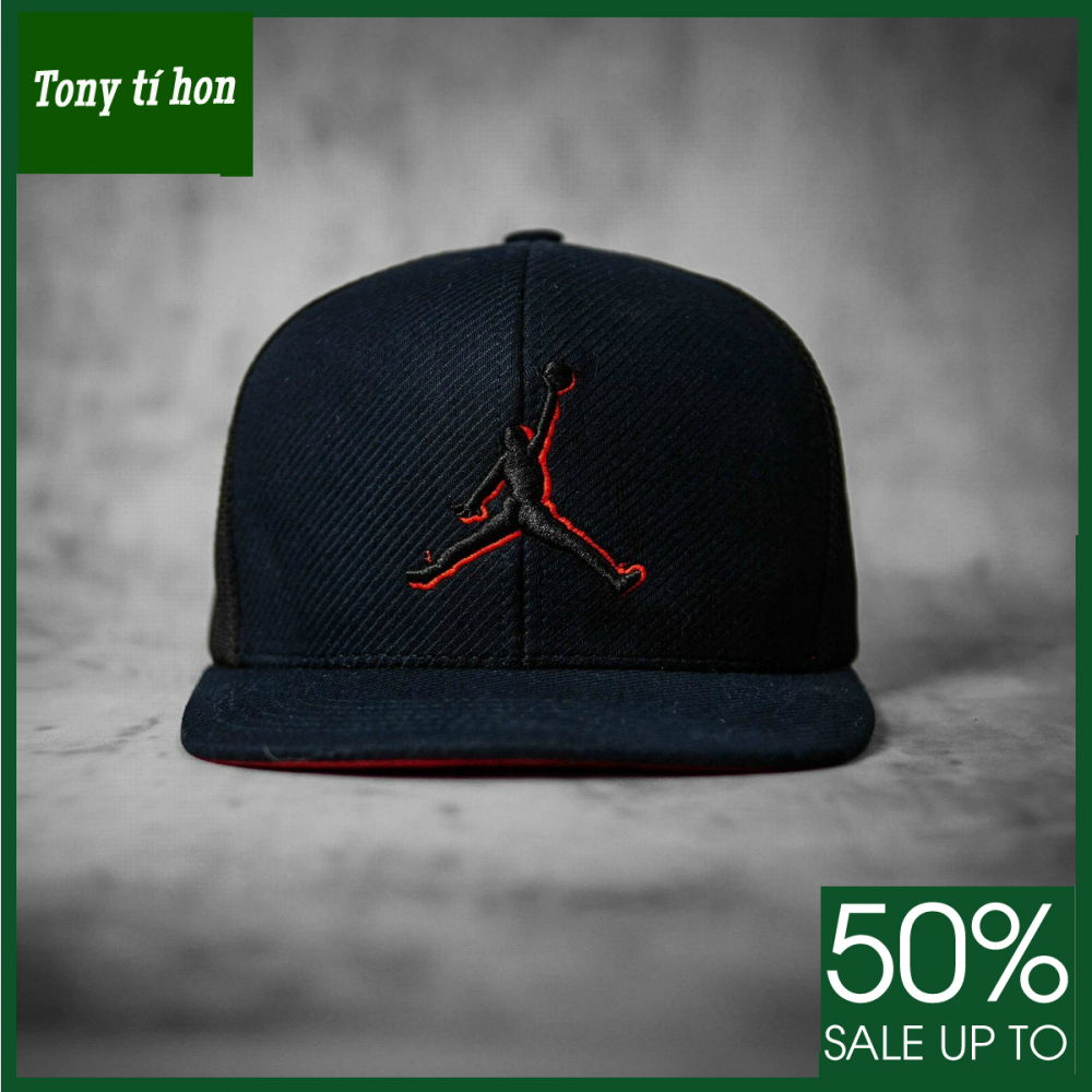 Tony tí hon -  Mũ/nón kết lưỡi trai Snapback JD thời trang nam nữ cao cấp - màu đen