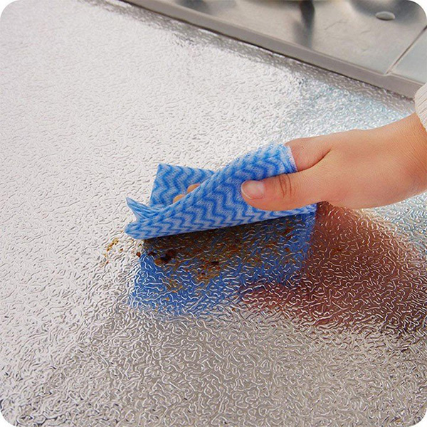 Decal dán bếp trắng bạc số 1