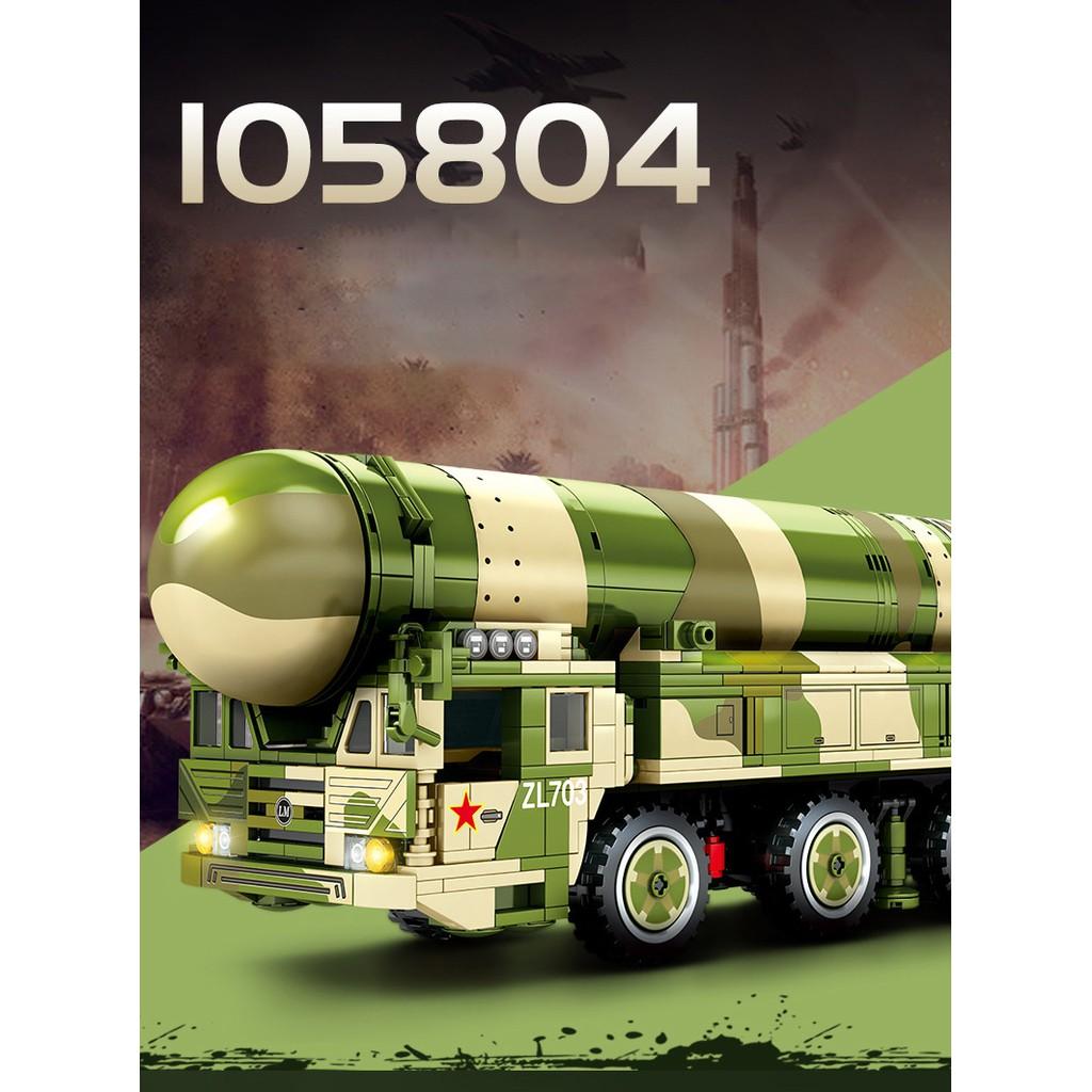 Đồ chơi lắp ráp Xe tên lửa đạn đạo xuyên lục địa - Sembo Block 105804 intercontinental ballistic - 1585 Mảnh ghép