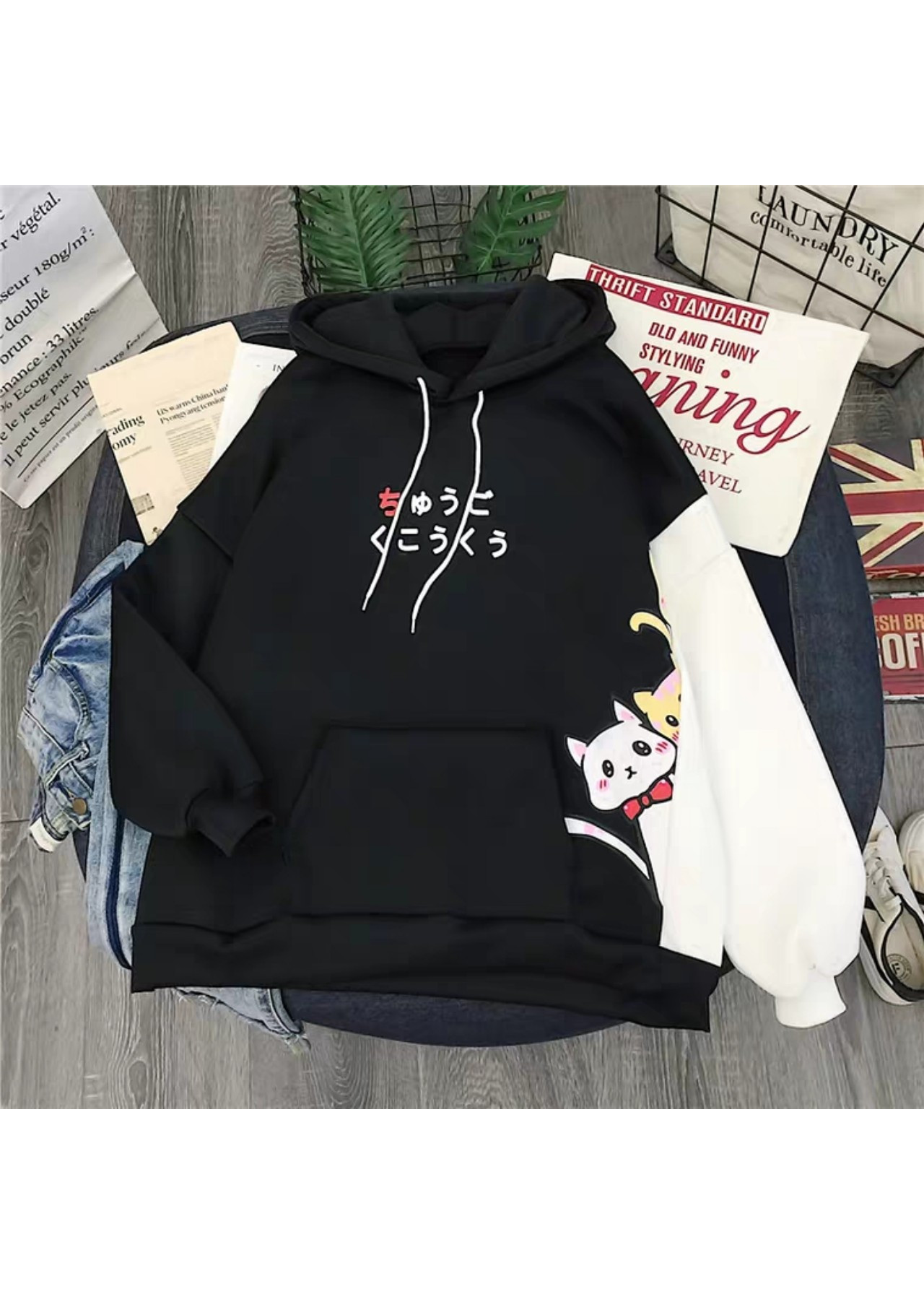 ÁO KHOÁC HOODIE NAM NỮ-IN 3 CON MÈO SIÊU CUTE-MỚI NHẤT