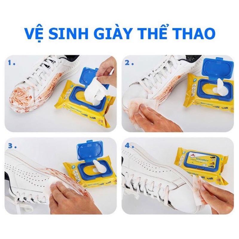 Khăn Giấy Ướt Lau Giày Sneaker Siêu Sạch Tiện Lợi Bịch 30 Tờ
