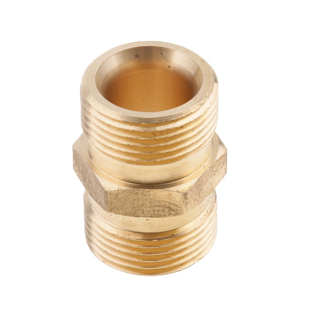 2pcs M22x 1.5mm Hole Male Socket Brass Pressure Washer Quick Connect Fitting