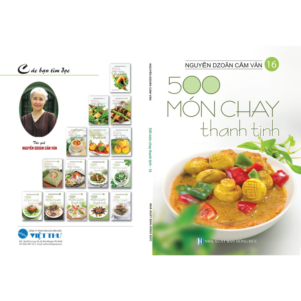 Bộ 500 Món Chay Thanh Tịnh Nguyễn Dzoãn Cẩm Vân (Bộ 16 Cuốn) Tái Bản