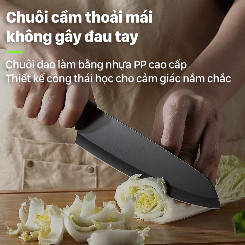 Bộ Dao Nhà Bếp Đa Năng 6 Món Cao Cấp Làm Từ Thép Chống Rỉ 3Cr13 - Bộ 6 Món Dao Nhà Bếp Chống Mòn Chống Xước Chống DÍnh