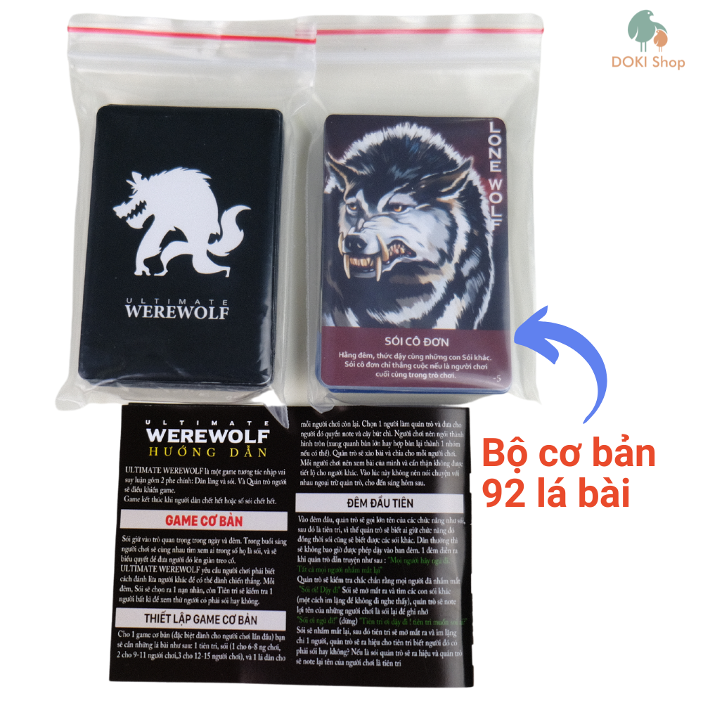 Bài ma sói Việt Hóa 92 lá giá rẻ