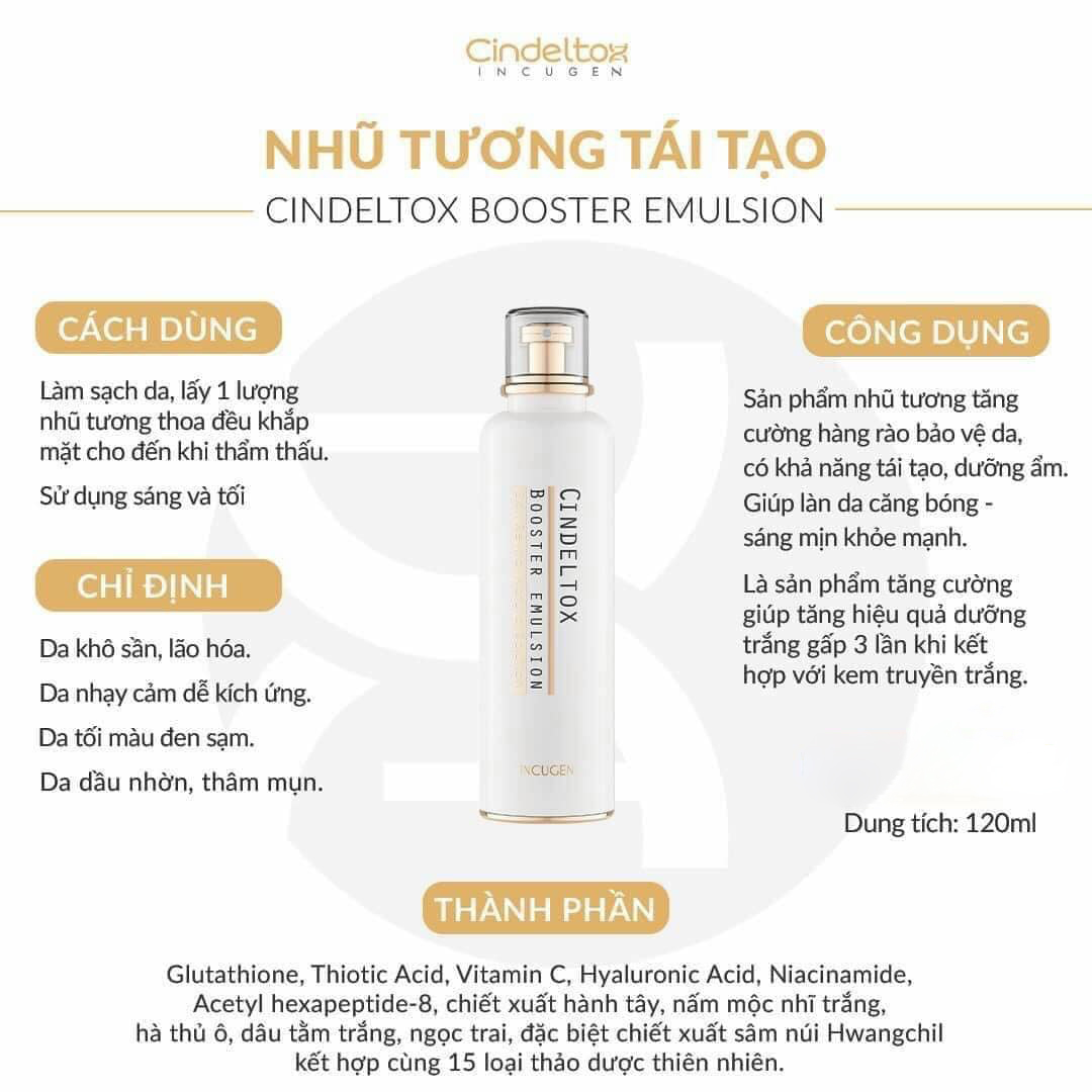 Nhũ Tương Trắng Da Cindel Tox BOOSTER EMULSION