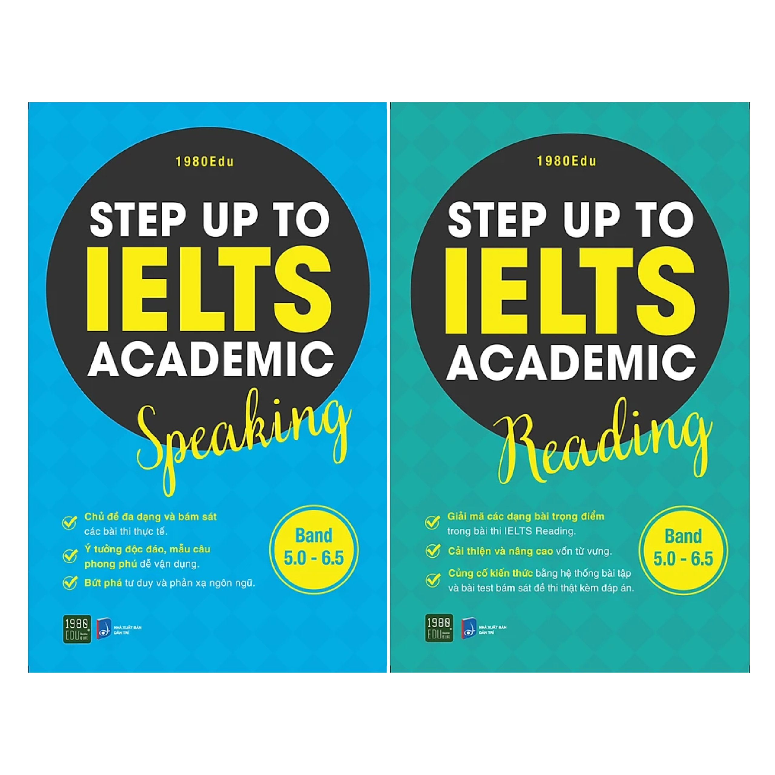 Combo 2Q Sách Luyện Thi Ielts Step Up To Ielts Academic Reading Step Up To Ielts Academic Speaking