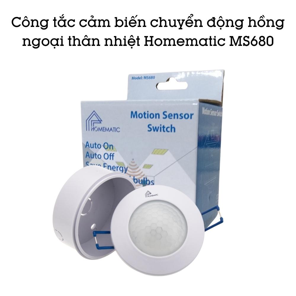 Công Tắc Cảm Biến Chuyển Động Hồng Ngoại Thân Nhiệt Âm Trần Thông Minh Homematic MS680