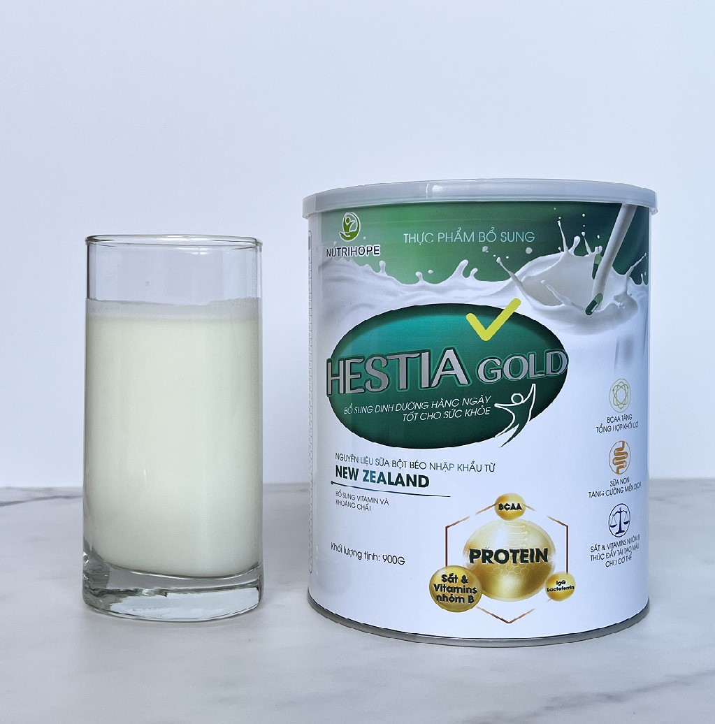 Hestia Gold 900g, sữa bột dành cho người ăn uống kém, bệnh nhân phẫu thuật cần bổ sung dinh dưỡng