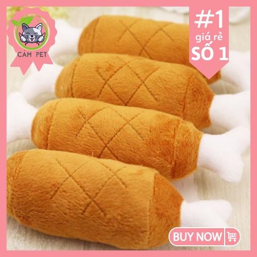 Đồ Chơi Chó Mèo - Đùi Gà đồ chơi nhồi bông dễ thương cho thú cưng