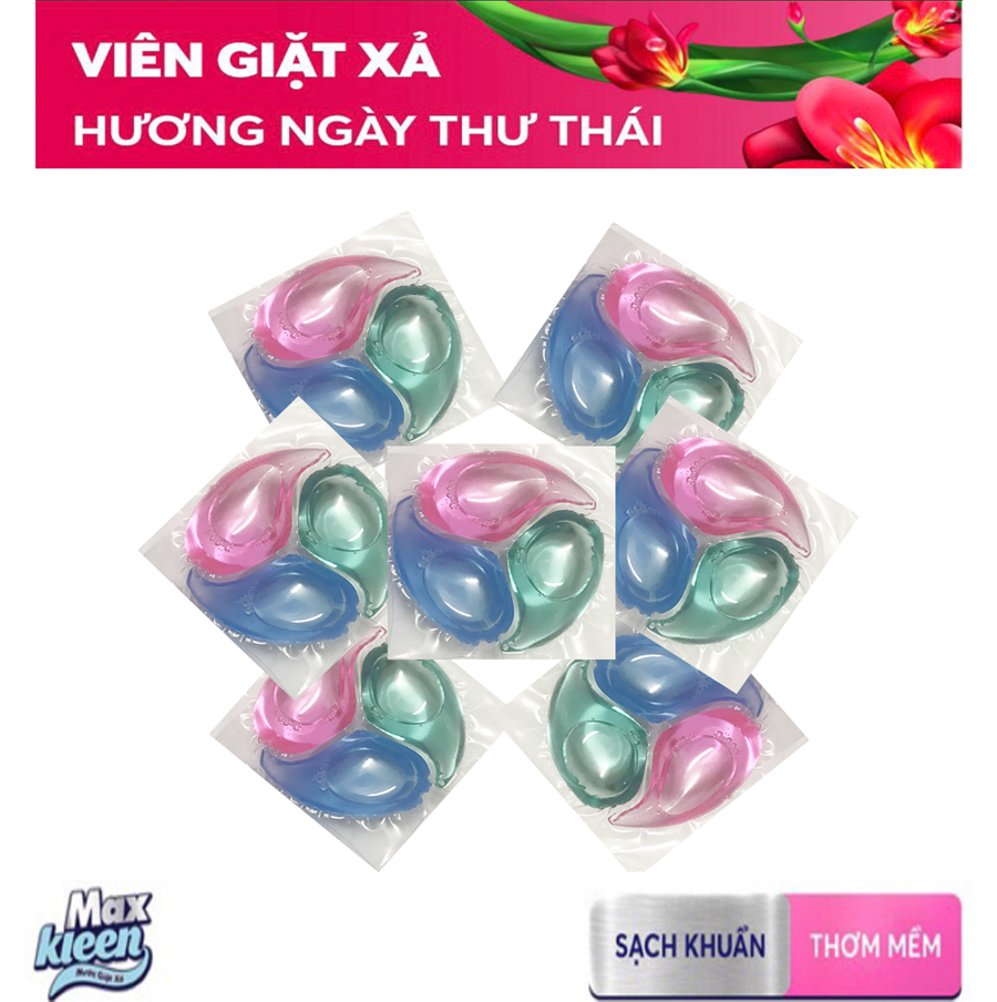 Viên Giặt Xả 2 trong 1 MaxKleen Công nghệ Ultra Kép đậm đặc - 34 viên/túi