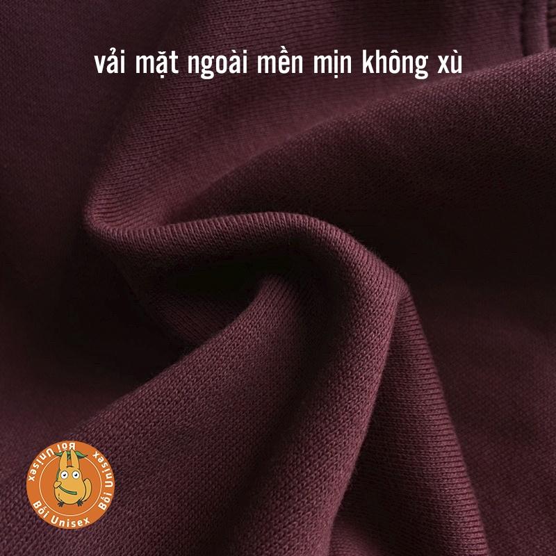 Áo sweater nỉ bông đỏ dày Cao Cấp FreeSize Optimist Nam Nữ phối đồ đẹp