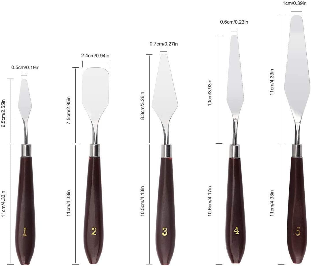 5 CHIẾC Bộ Dao Vẽ Tranh, Bảng Dao Dụng Cụ Vẽ Tranh, Tranh Sơn Dầu