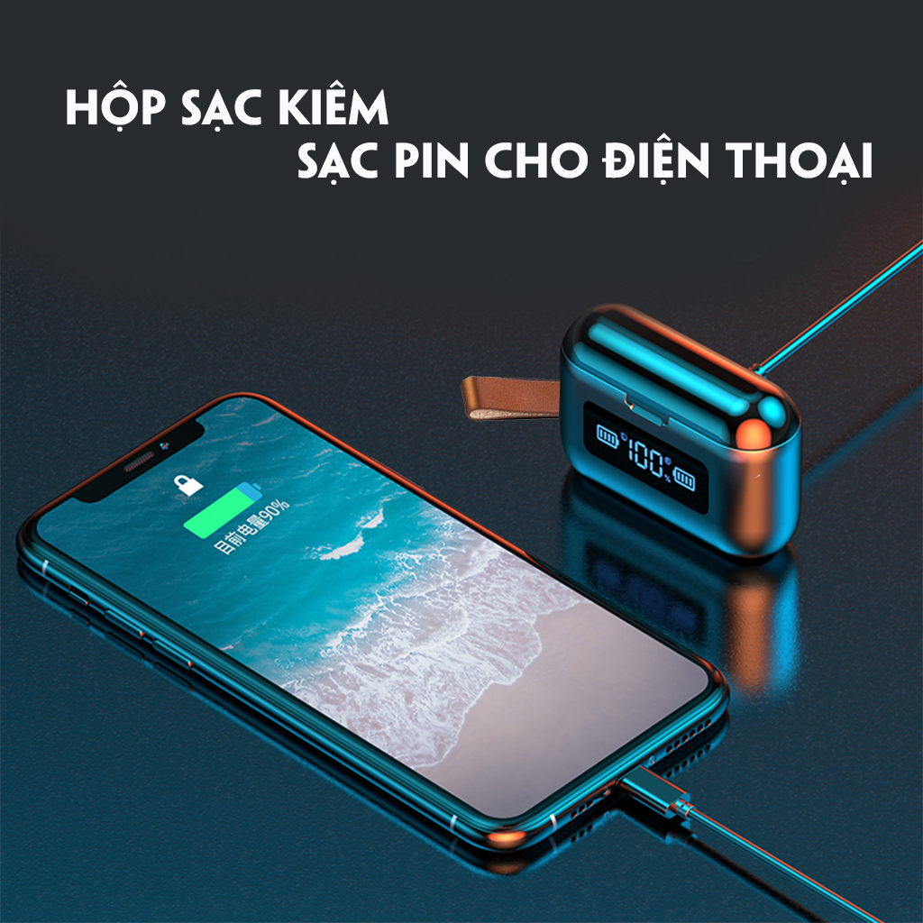 VINETTEAM BTH 281 Tai Nghe Bluetooth Không Dây Âm Thanh Nổi IX7  - Tự Động Kết Nối -Tương Thích Cao Cho Tất Cả Điện Thoại -Hàng Chính Hãng