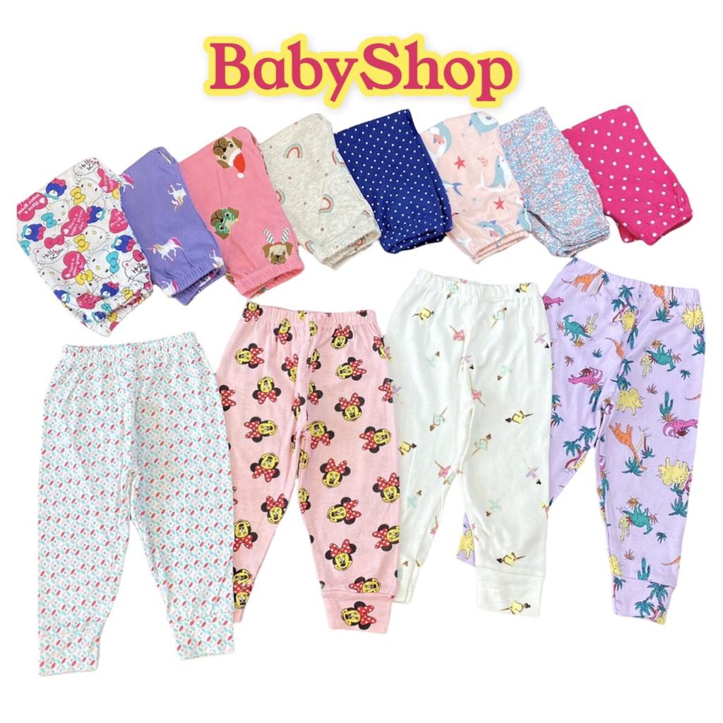 Set 10 quần dài chục cho bé họa tiết dễ thương, chất vải cotton xuất xịn mềm mát co giãn thoải mái