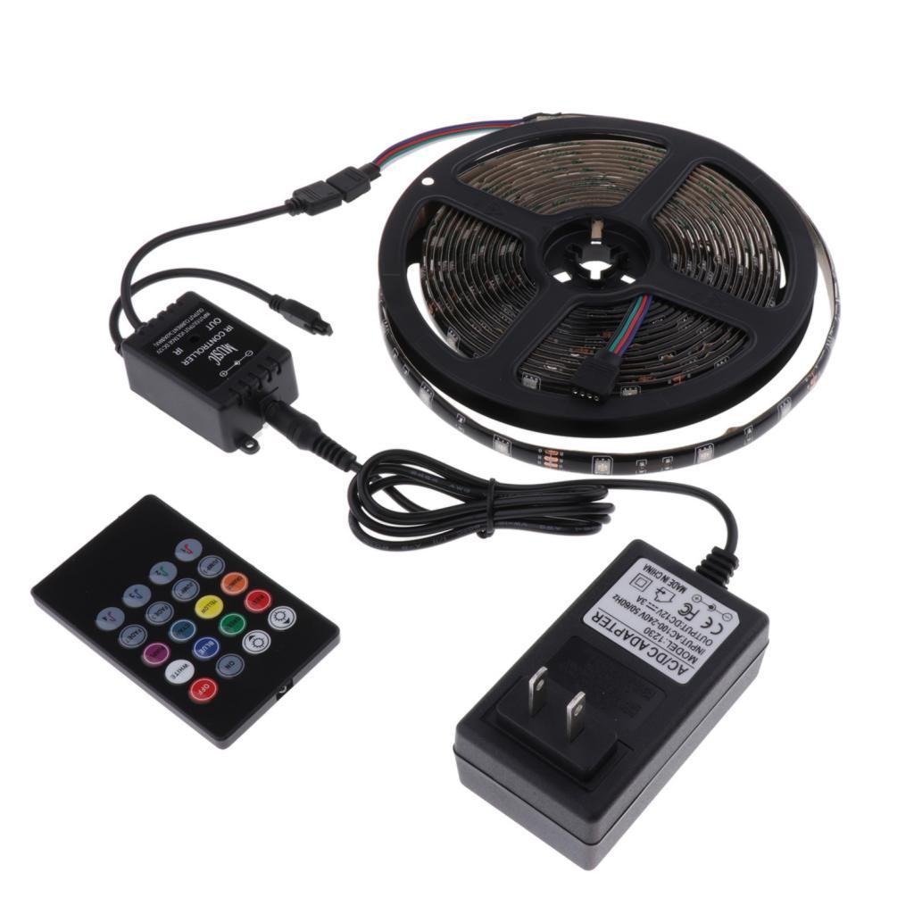 RGB LED Strip Lights with 20 Key Remote Controller for Home Outdoor Decor